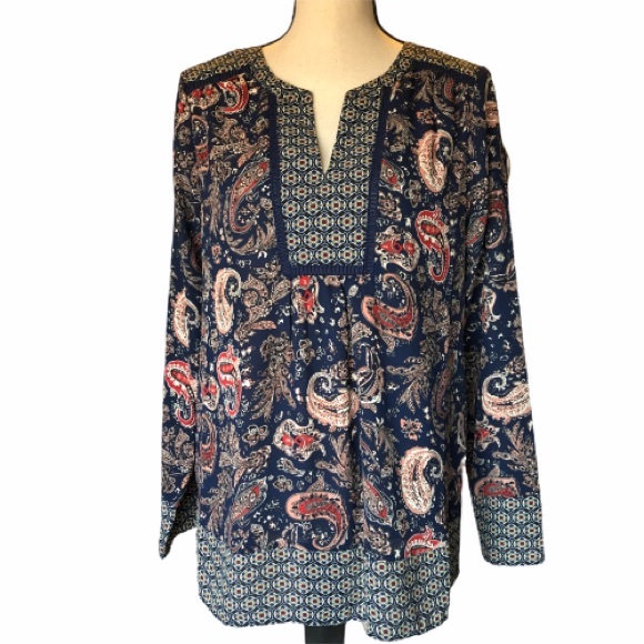 DR2 Tops - DR2 Paisley Long Sleeve Shirt Medium